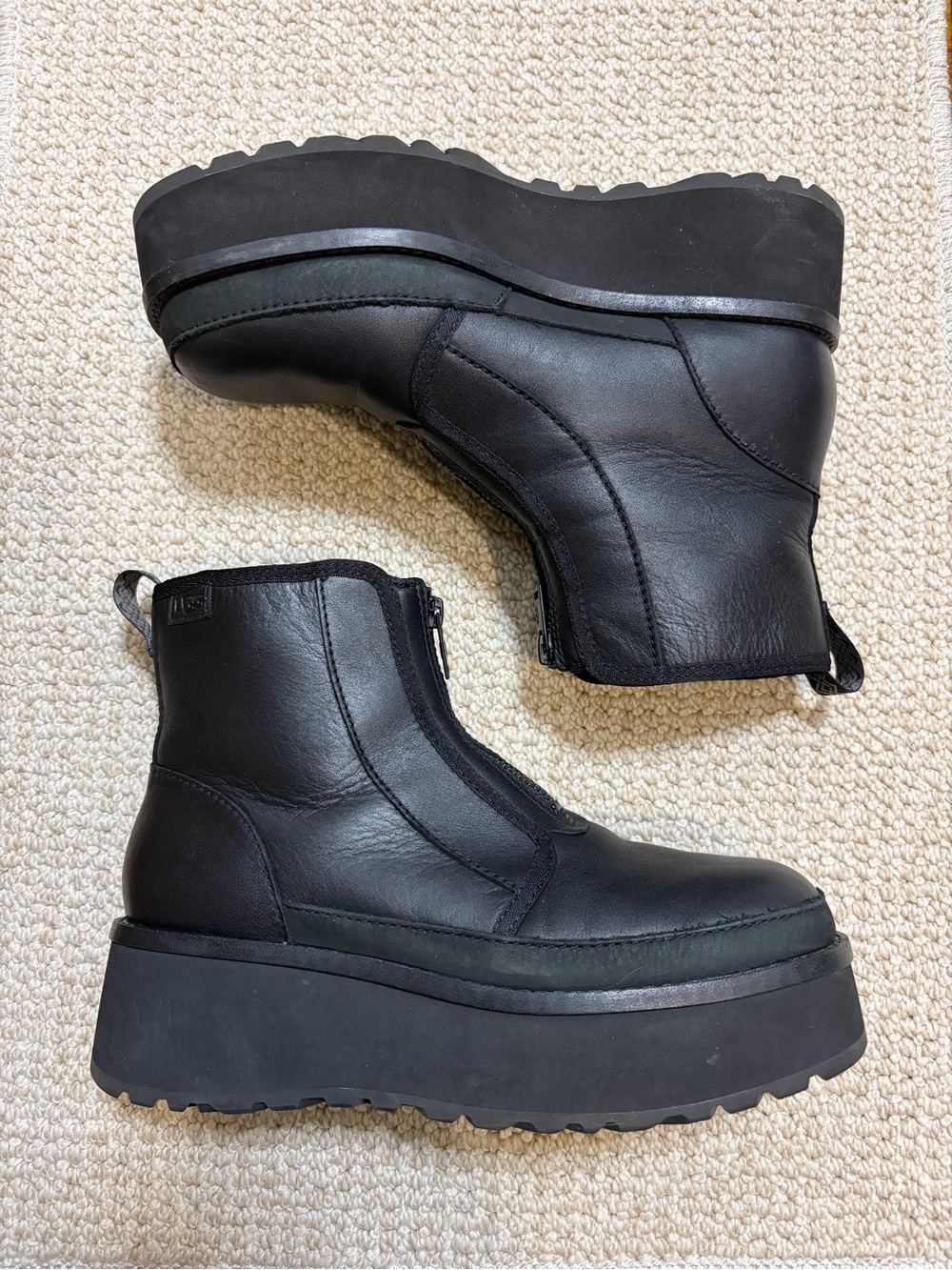 Ugg Cityfunc Women's 8.5 Leather Platform Boots Whimsigoth Gorpcore Grunge Alt